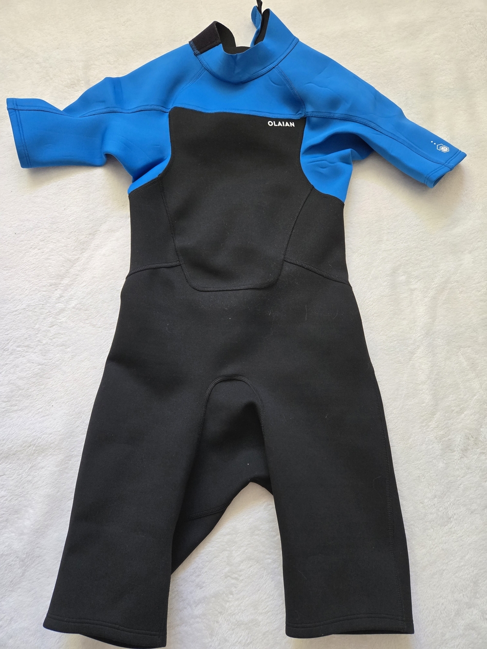 Olaian Kids Shorty Wetsuit - Blue and Black
